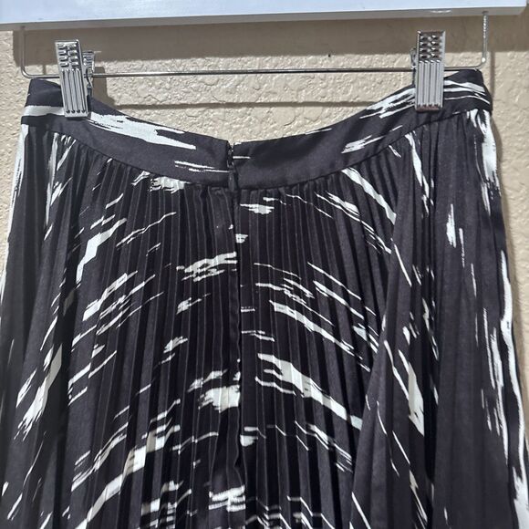 3.1 Phillip Lim Maxi Skirt Womens Size 0 Pleated Lined Abstract Wood Mocha NWT - Picture 7 of 9